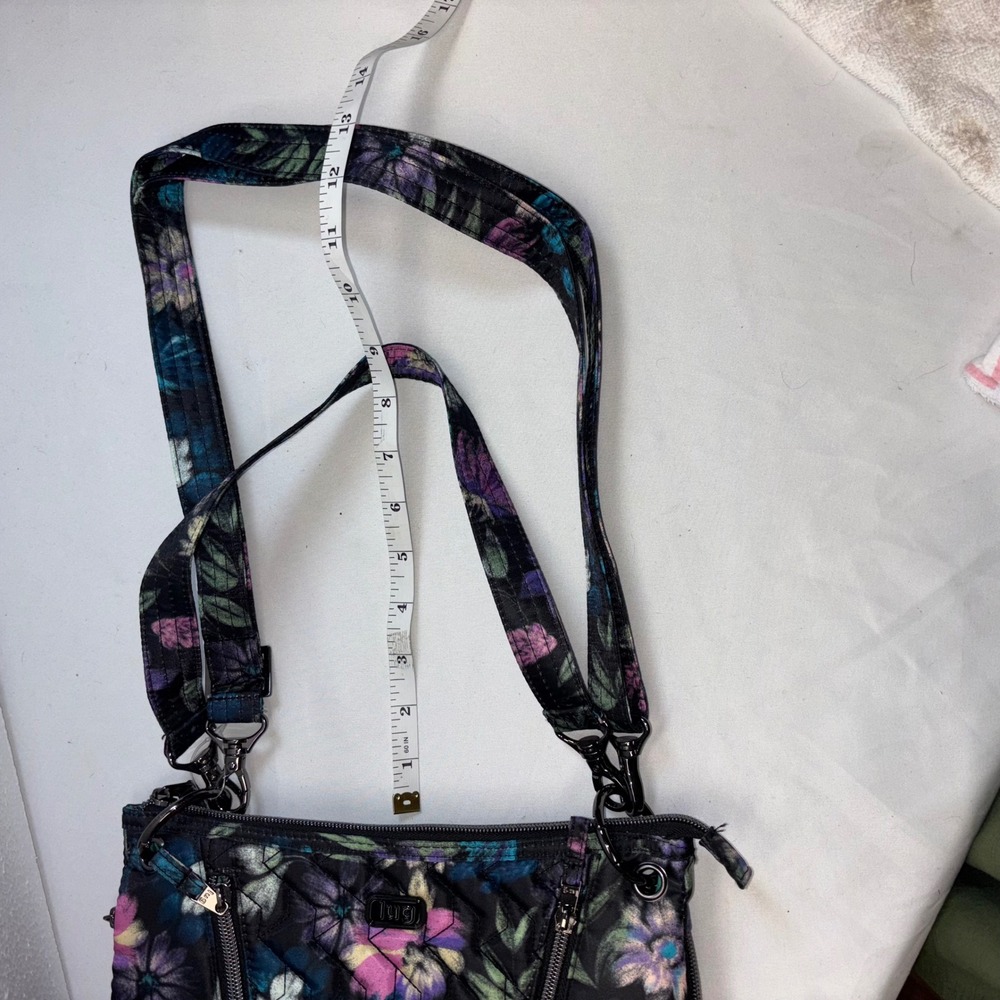 Lug Swivel | Convertible Quilted | Floral Bloom Crossbody Bag Adjustable Strap - Picture 15 of 15